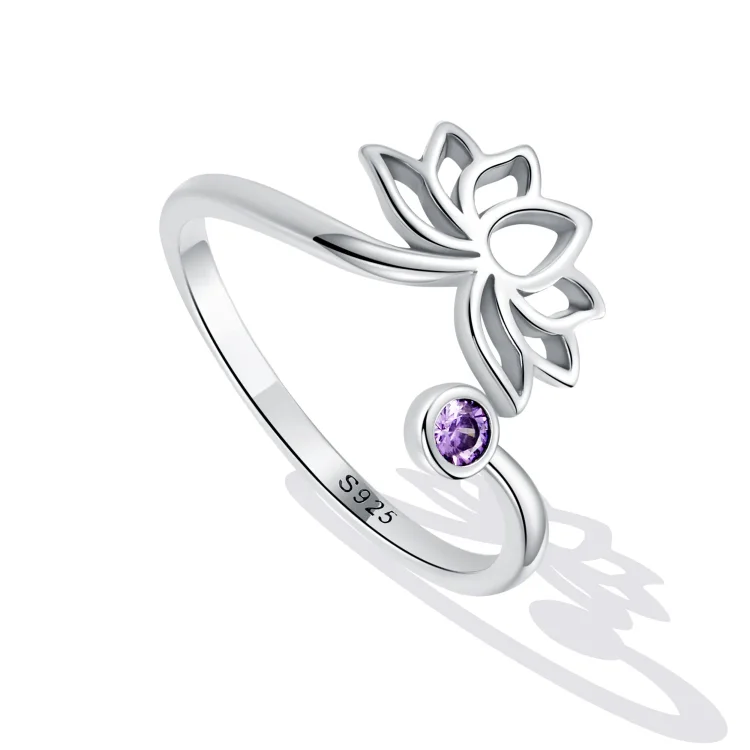 Pandora Style Simple Lotus Odprt prstan - SCR821