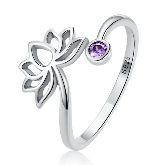 (slika za) Pandora Style Simple Lotus Odprt prstan - SCR821