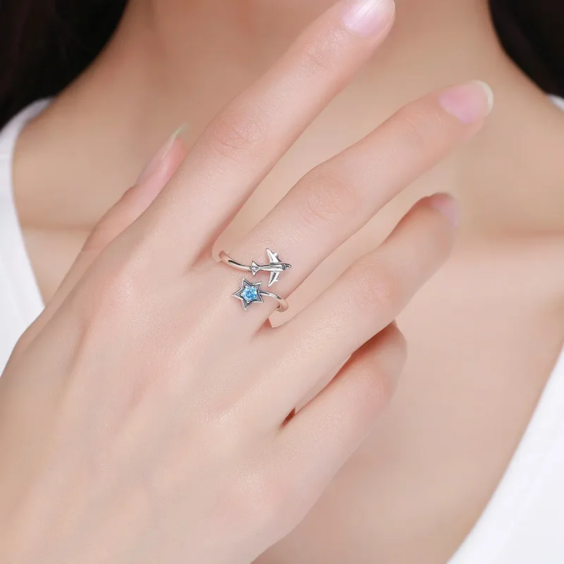 (slika za) Prstan Pandora Style Silver Star Tours - SCR322 - Ogled 3