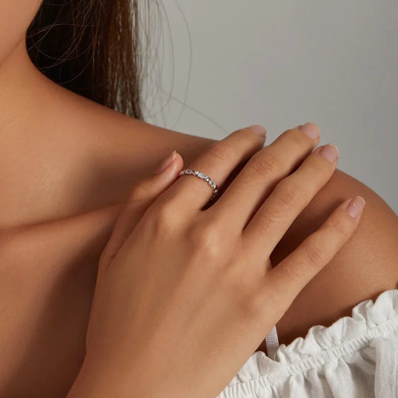 (slika za) Prstan s srčki v stilu Pandora - SCR140 - Ogled 6