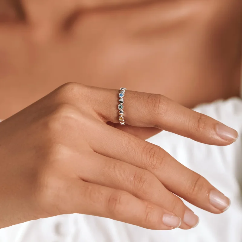 (slika za) Prstan s srčki v stilu Pandora - SCR140 - Ogled 7