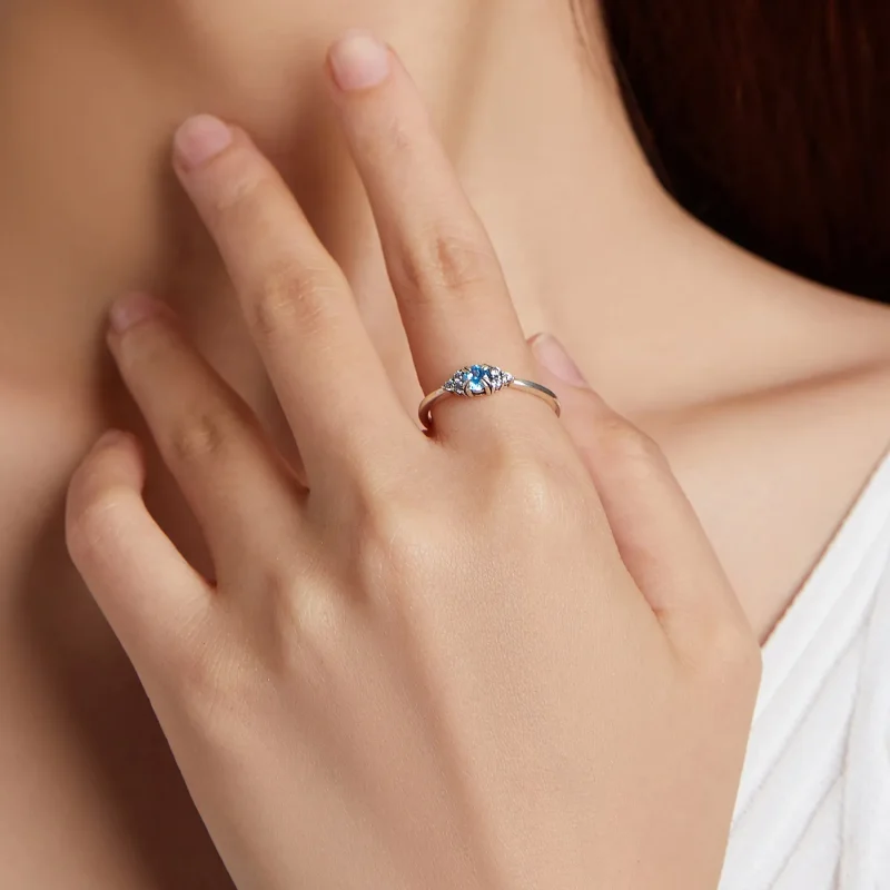 (slika za) Prstan večne ljubezni v stilu Pandora - SCR534-BU - Ogled 4