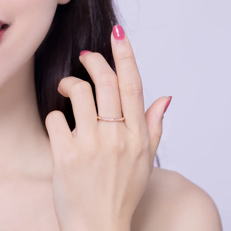 (slika za) Prstan z retro vzorci iz rožnatega zlata v stilu Pandora - SCR514 - Ogled 6