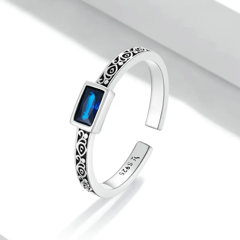 (slika za) Retro vzorec v slogu Pandora - odprt prstan iz cirkonija - SCR768 - Ogled 2