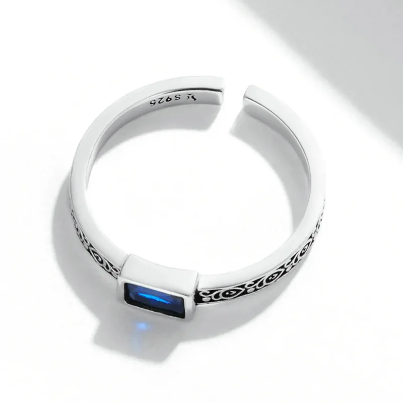 (slika za) Retro vzorec v slogu Pandora - odprt prstan iz cirkonija - SCR768 - Ogled 4