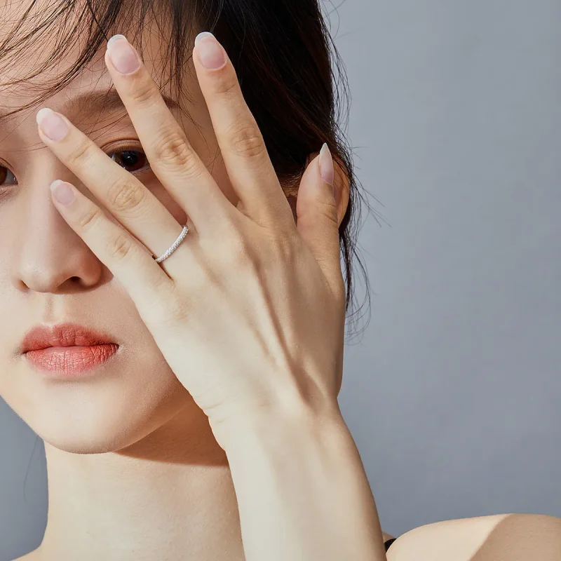 (slika za) Srebrni ljubezenski prstan v stilu Pandora - SCR624 - Ogled 6