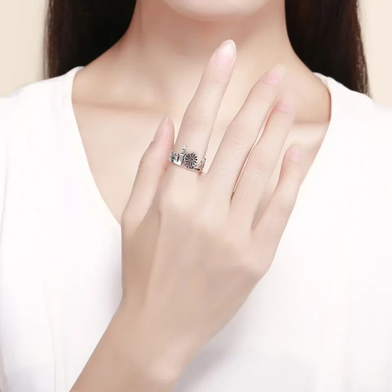 (slika za) Srebrni londonski prstan v stilu Pandora - SCR474 - Ogled 5