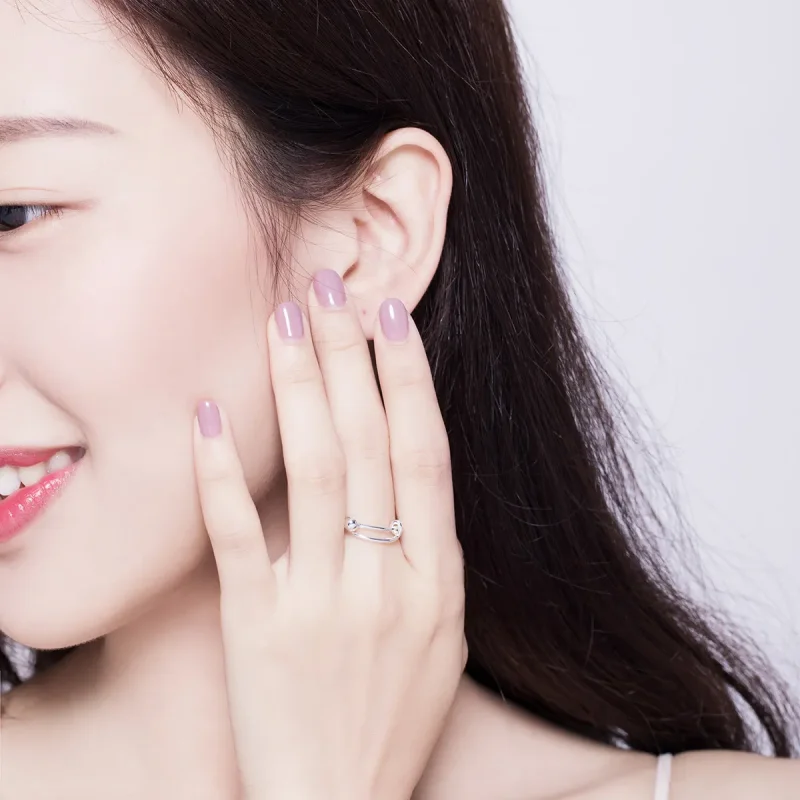 (slika za) Srebrni preprosti prstan v slogu Pandora - SCR520 - Ogled 7