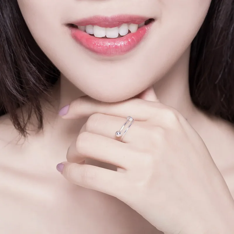 (slika za) Srebrni preprosti prstan v slogu Pandora - SCR520 - Ogled 8