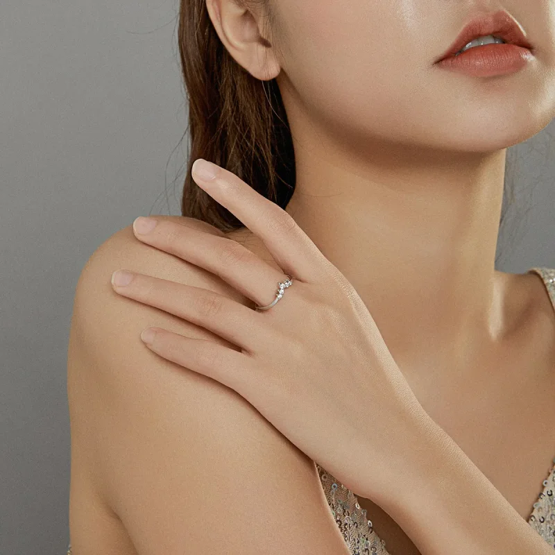 (slika za) Srebrni princesin kronski prstan v slogu Pandora - SCR686 - Ogled 6