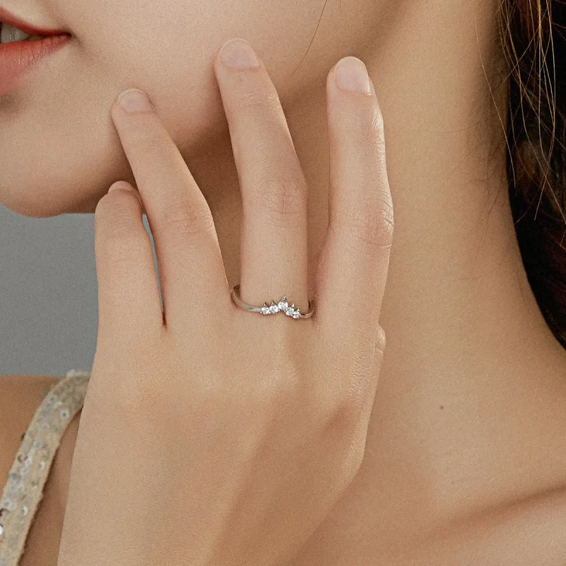 (slika za) Srebrni princesin kronski prstan v slogu Pandora - SCR686 - Ogled 7