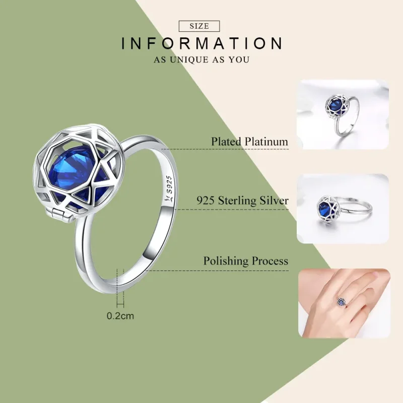 (slika za) Srebrni prstan iz pričevanja ljubezni v slogu Pandora - SCR492 - Ogled 4