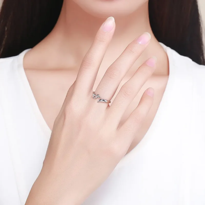 (slika za) Srebrni prstan Little Fox v stilu Pandora - SCR478 - Ogled 5