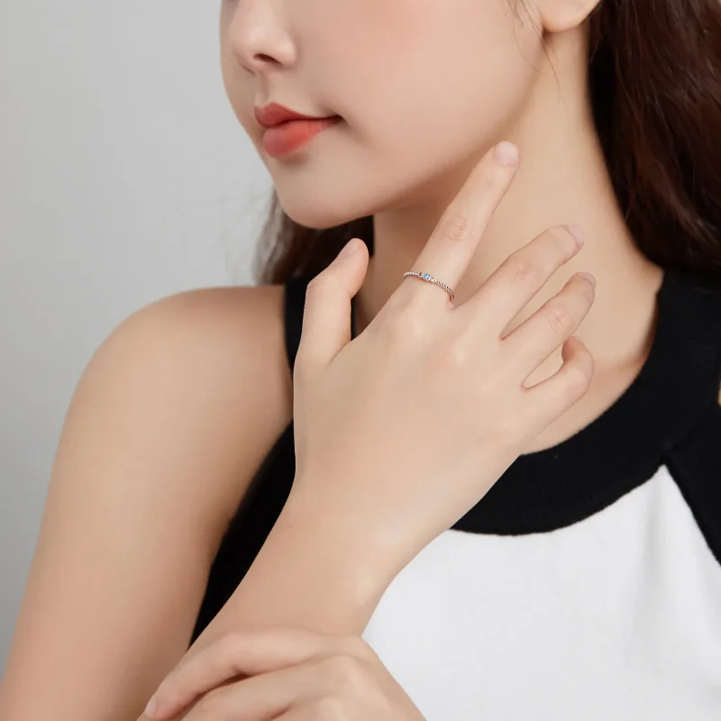 (slika za) Srebrni prstan Love of Rainbow v stilu Pandora - SCR721 - Ogled 5