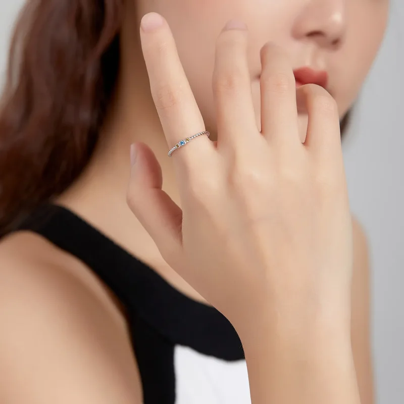 (slika za) Srebrni prstan Love of Rainbow v stilu Pandora - SCR721 - Ogled 7