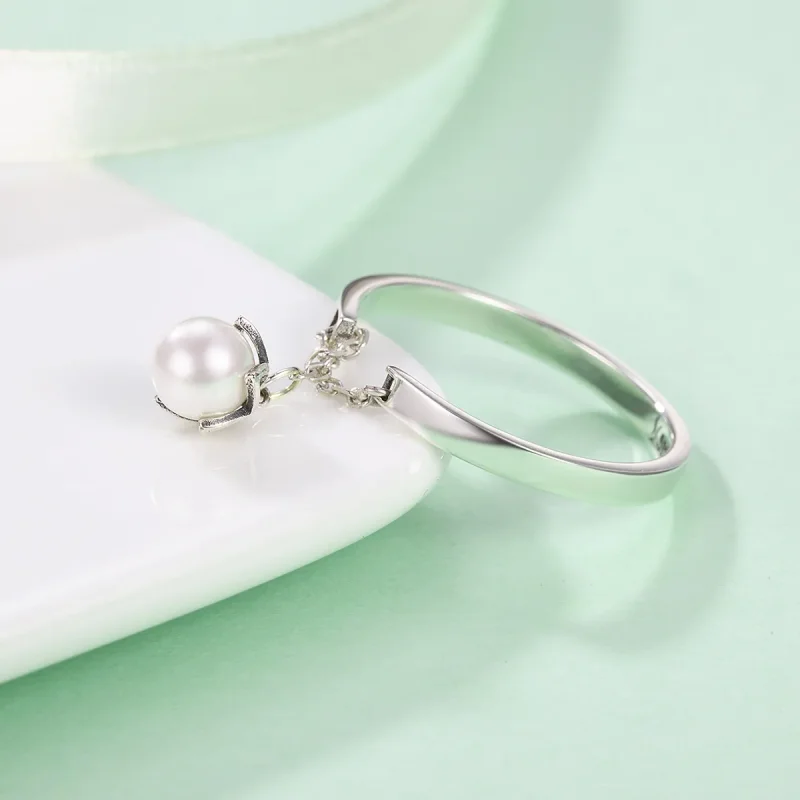 (slika za) Srebrni prstan s solzami rož v slogu Pandora - SCR165 - Ogled 6