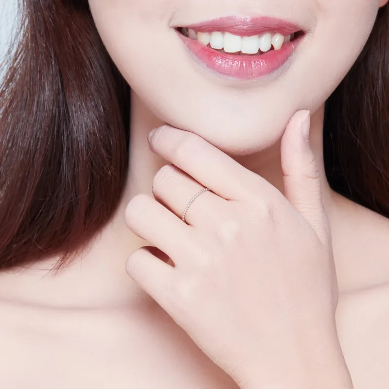 (slika za) Srebrni prstan s perlami v stilu Pandora - SCR574 - Ogled 6