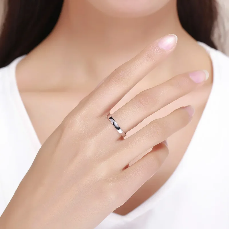 (slika za) Srebrni prstan s preprostimi občutki v stilu Pandora - SCR343 - Ogled 3