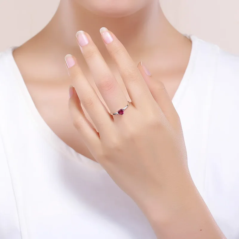 (slika za) Srebrni prstan s srčnim utripom v stilu Pandora - SCR389 - Ogled 5