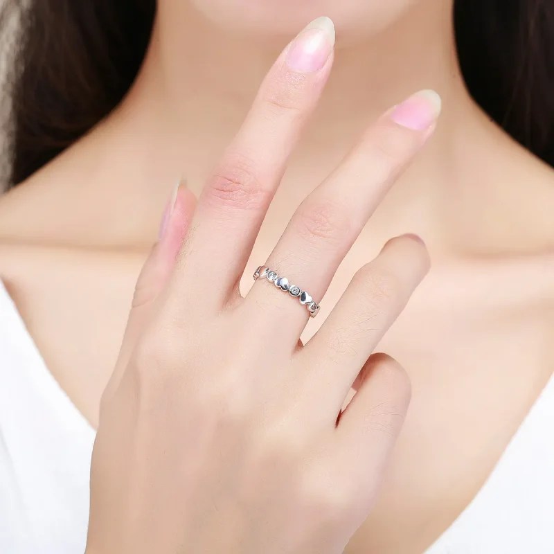 (slika za) Srebrni prstan v slogu Pandora My Heart Is Bright - SCR164 - Ogled 7