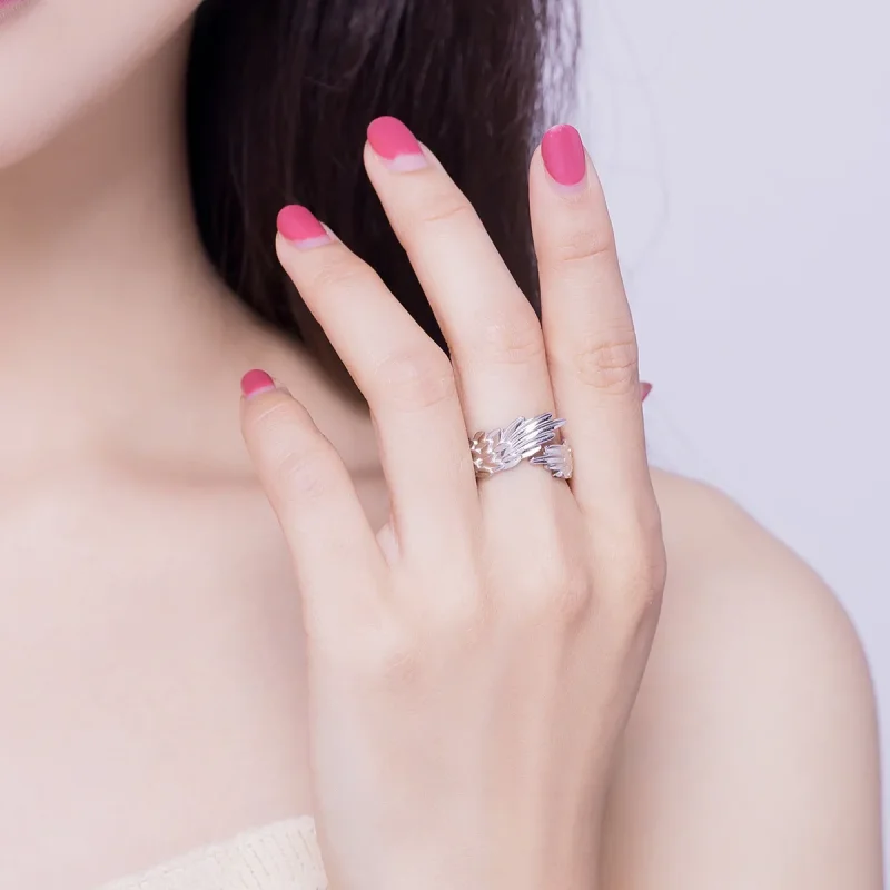 (slika za) Srebrni prstan Wings of Hope v stilu Pandora - SCR512 - Ogled 6