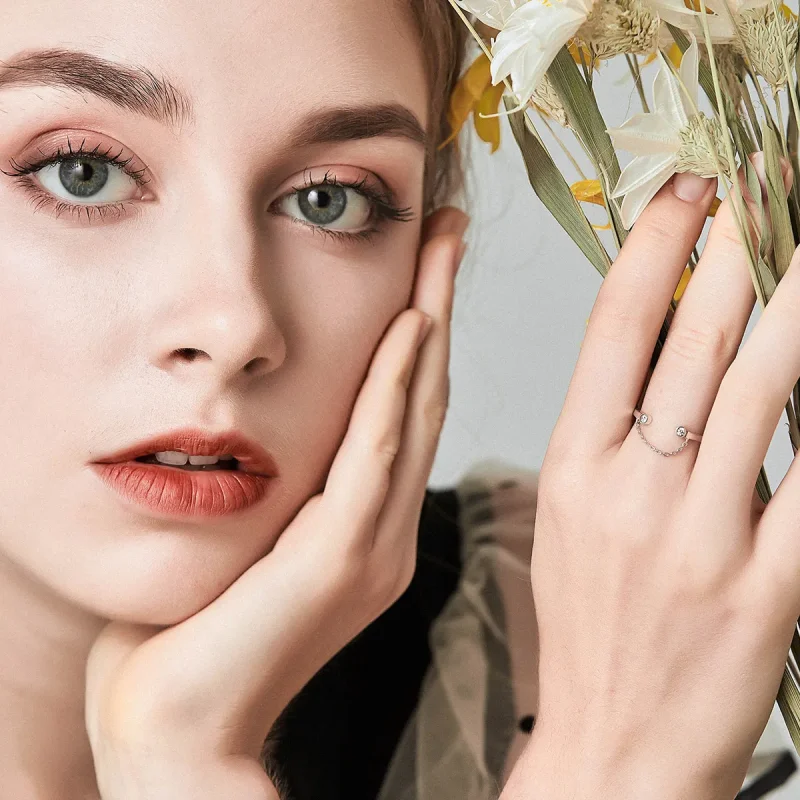 (slika za) Srebrni prstan z nasmehom v stilu Pandora - SCR216 - Ogled 2