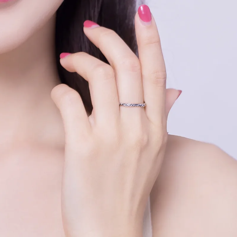 (slika za) Srebrni prstan z retro vzorci v stilu Pandora - SCR513 - Ogled 5