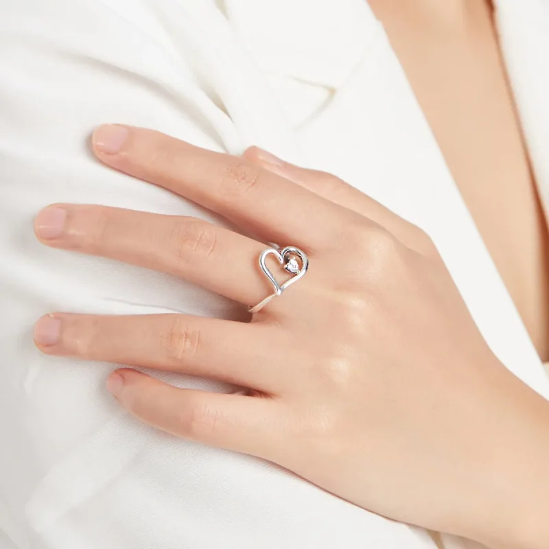 (slika za) Srebrni sijoči prstan za želje v stilu Pandora - SCR700 - Ogled 6