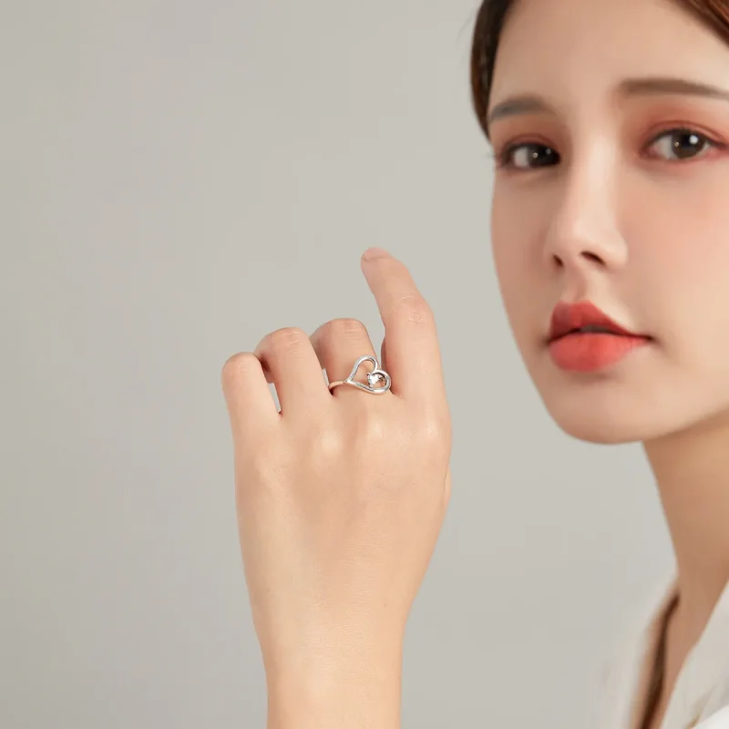 (slika za) Srebrni sijoči prstan za želje v stilu Pandora - SCR700 - Ogled 7