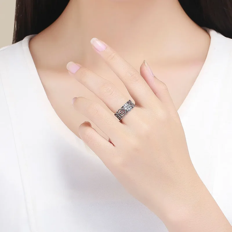 (slika za) Vintage srebrni prstan v stilu Pandora - SCR500 - Ogled 5