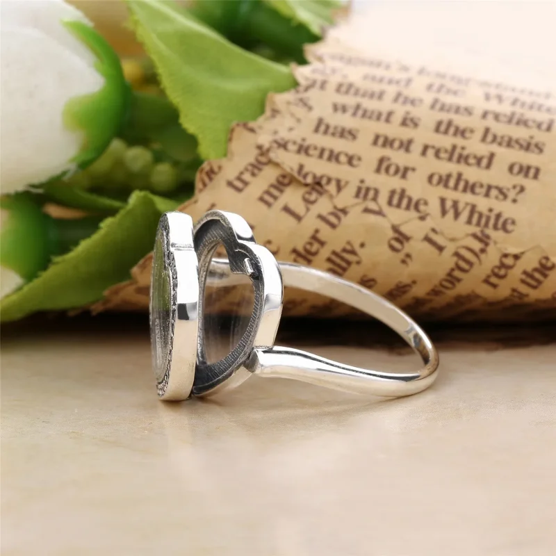 (slika za) Bleščeči prstan z medaljonom v obliki lebdečega srca PANDORA - 197252CZ - Ogled 3