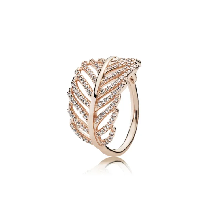 Lahek kot peresni prstan, PANDORA Rose™ Clear CZ - 180886CZ