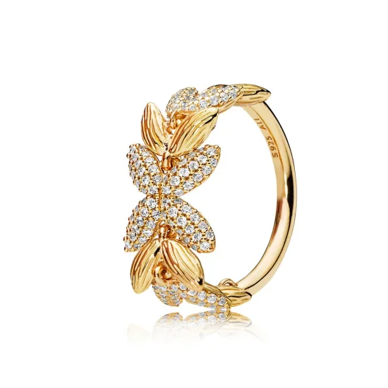 (slika za) Omejena izdaja Prstan Circle of Seeds, PANDORA Shine™ & Clear CZ - 167735CZ