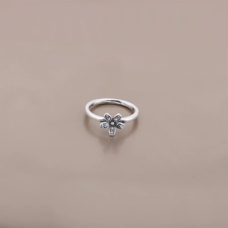 (slika za) PANDORA bleščeč prstan z marjeticami - 190932CZ - Ogled 2