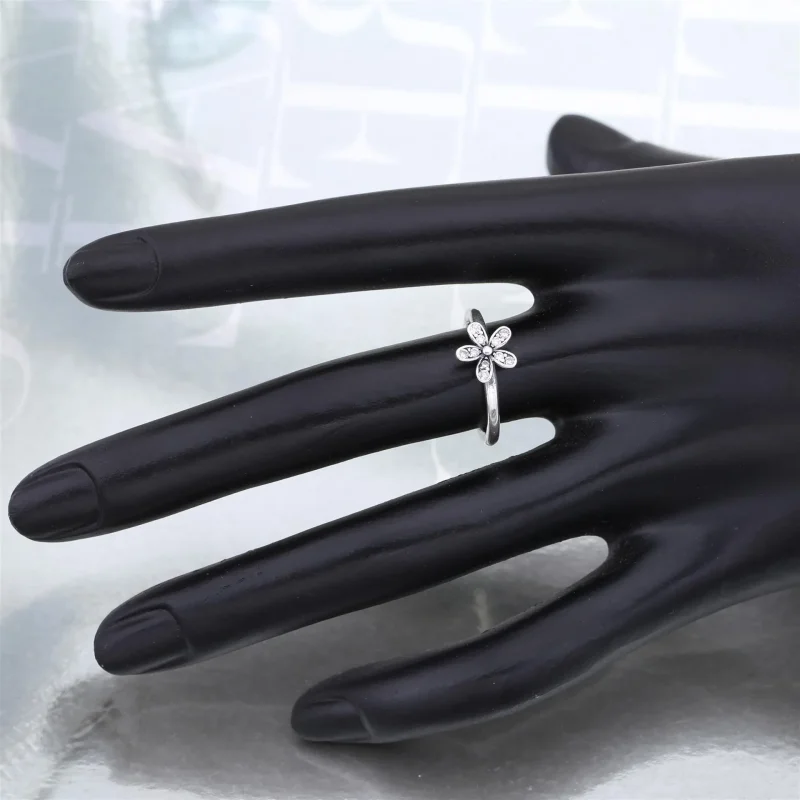 (slika za) PANDORA bleščeč prstan z marjeticami - 190932CZ - Ogled 3