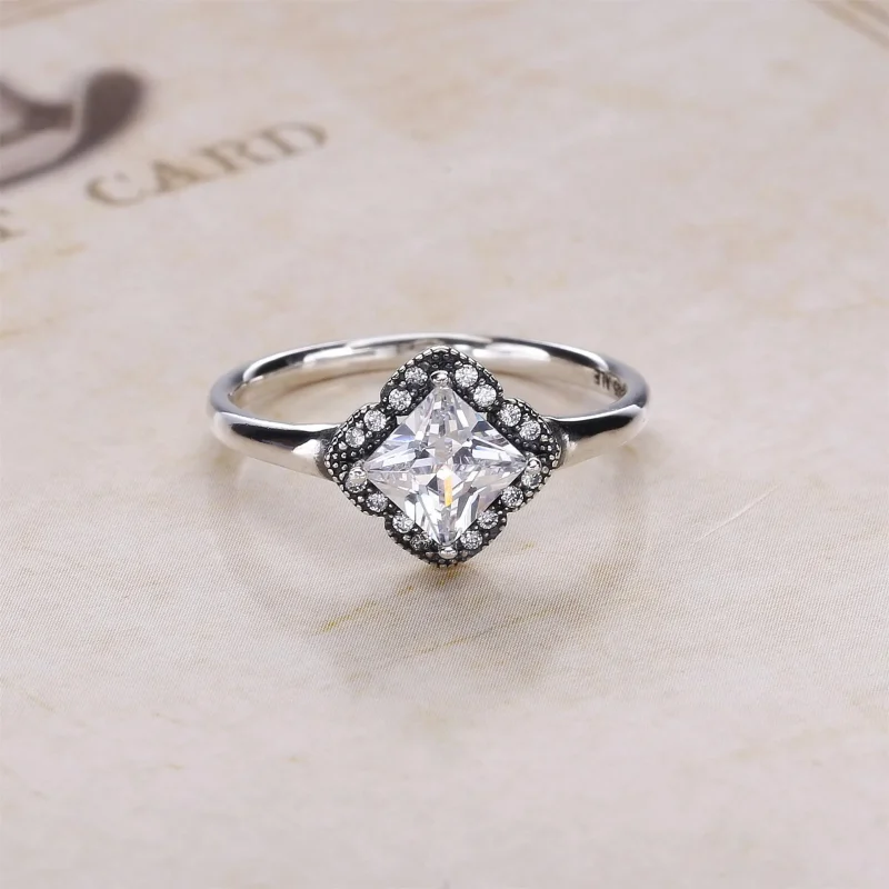 (slika za) PANDORA Crystallized Floral Fancy Prstan - 190966CZ - Ogled 2