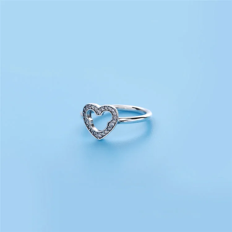 PANDORA Disney, prstan s silhueto Mickeyja - 190957CZ