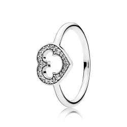 PANDORA Disney, prstan s silhueto Mickeyja - 190957CZ
