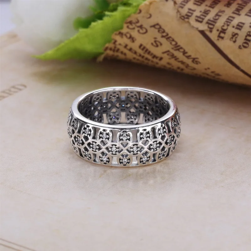 (slika za) PANDORA Intricate Lattice Ring, Clear CZ - 190955CZ - Prstani - Ogled 2