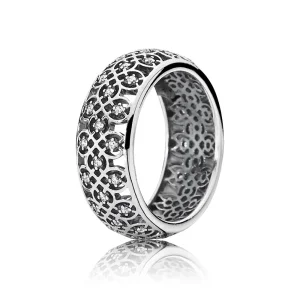 (slika za) PANDORA Intricate Lattice Ring, Clear CZ - 190955CZ - Prstani