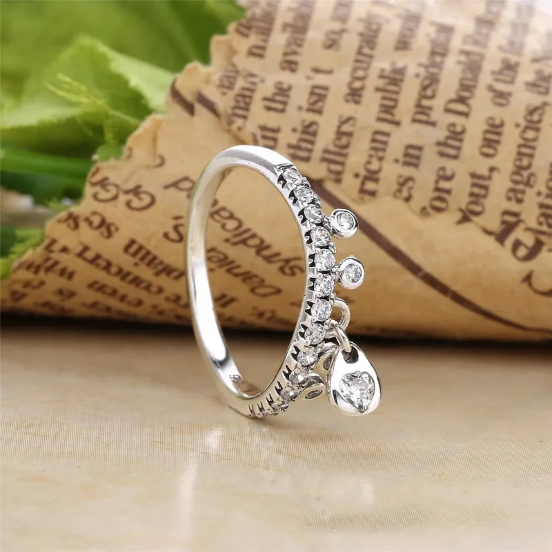 (slika za) PANDORA lestenec Droplets Ring, prozoren CZ - 197108CZ - Ogled 3