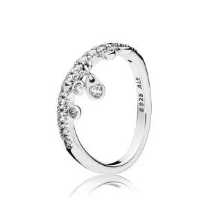 (slika za) PANDORA lestenec Droplets Ring, prozoren CZ - 197108CZ