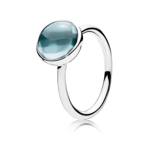 (slika za) PANDORA Poetic Droplet Aqua Blue Ring - 190982NAB