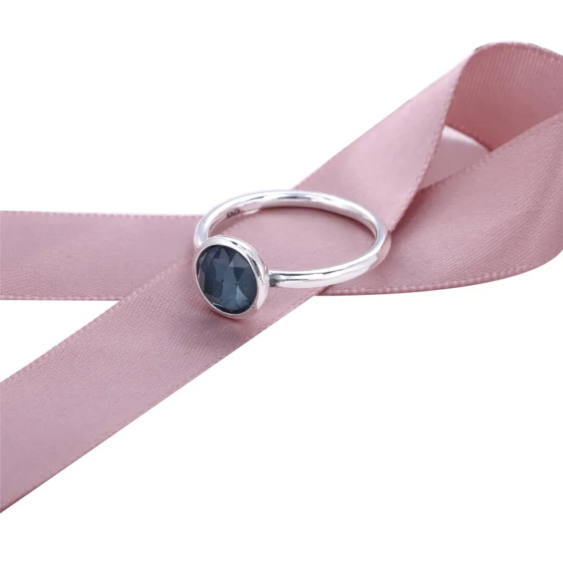 (slika za) PANDORA Poetic Droplet Clear CZ prstan - 190982CZ - Ogled 2