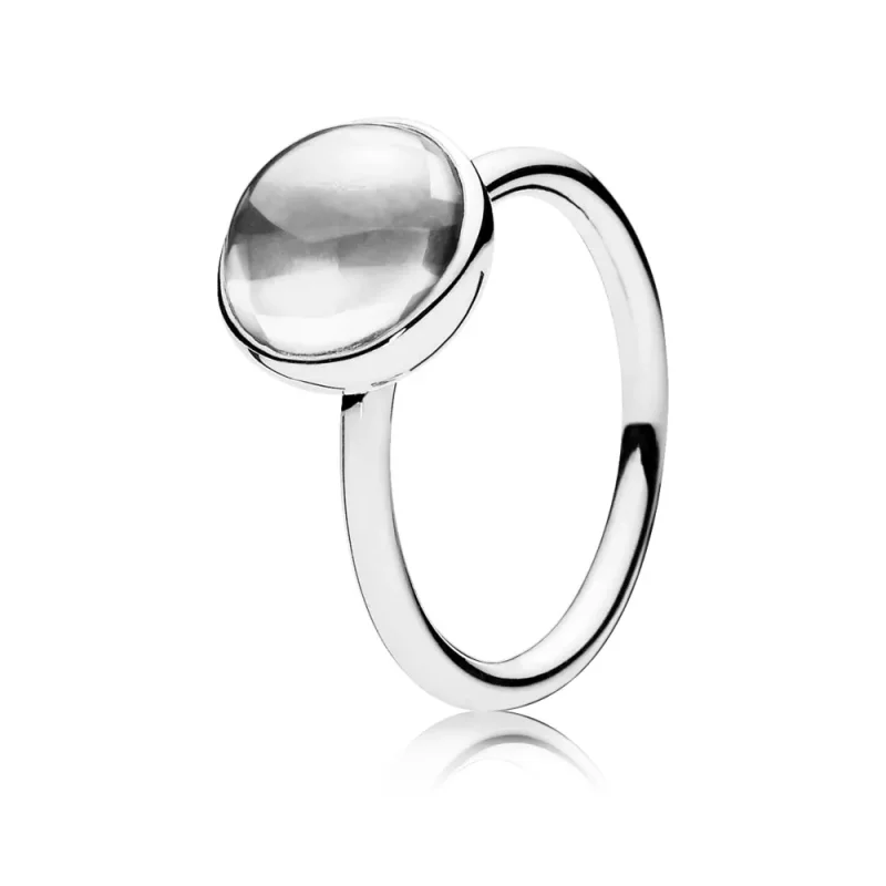 (slika za) PANDORA Poetic Droplet Clear CZ prstan - 190982CZ - Slika izdelka