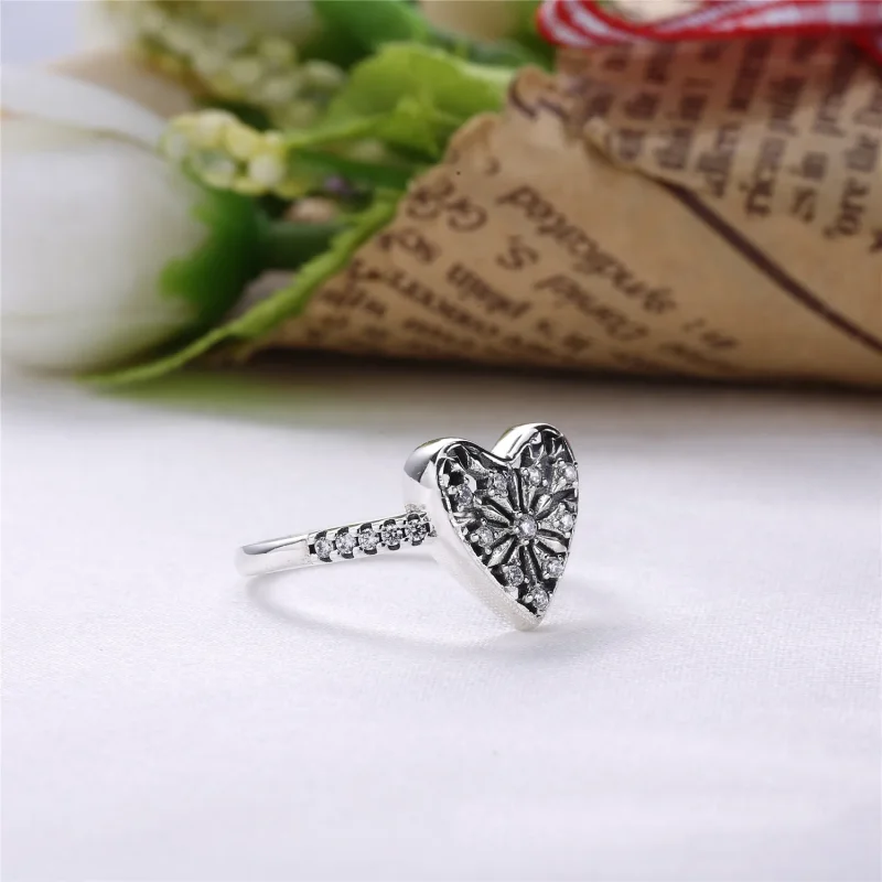 (slika za) PANDORA prstan Heart of Winter, prozoren CZ - 196371CZ - Ogled 3