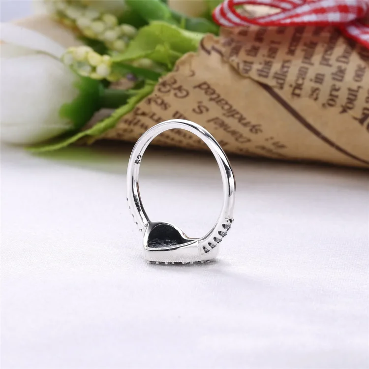 PANDORA prstan Heart of Winter, prozoren CZ - 196371CZ