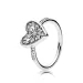 PANDORA prstan Heart of Winter, prozoren CZ - 196371CZ