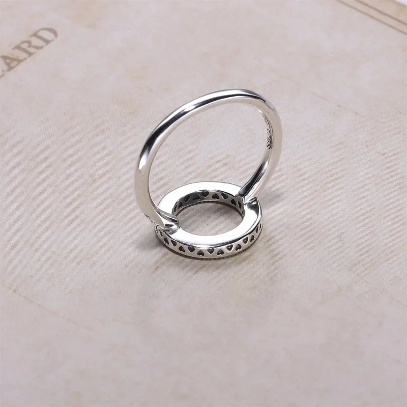 (slika za) PANDORA Prstan Hearts of PANDORA Halo - 191039CZ - Ogled 3