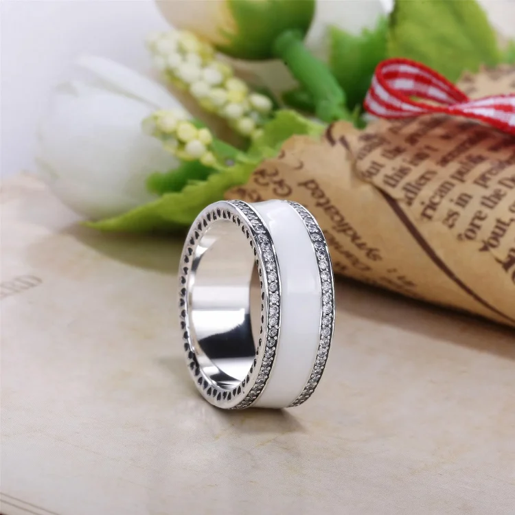 PANDORA Prstan s trakom Pink Hearts of PANDORA - 191024EN40